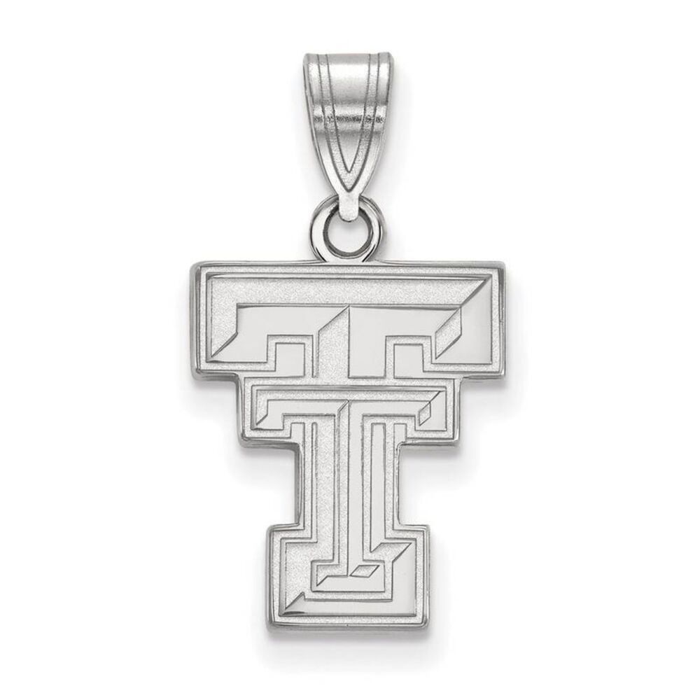 Sterling Silver Texas Tech U. Medium 'TT' Pendant